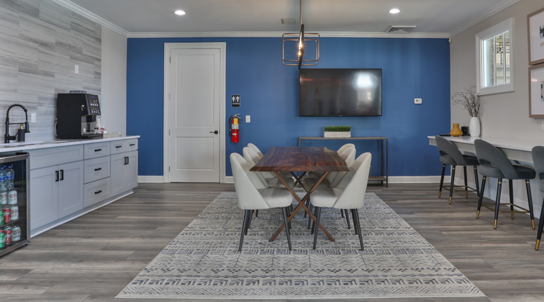 Resident kitchen with ample seating Resident kitchen with ample seating