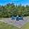 Fire Pit with lush landscaping